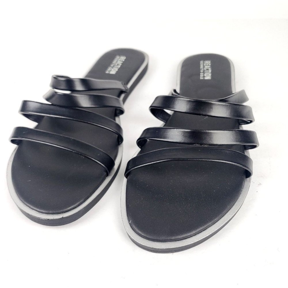 Kenneth Cole Reaction Women’s Black Slip-On Sandals, Size 10